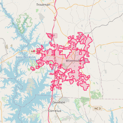 Map of Mooresville