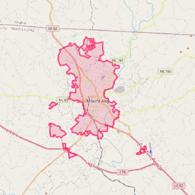 Map of Mount Airy