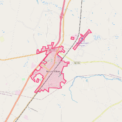 Map of Mount Olive