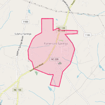 Map of Patterson Springs