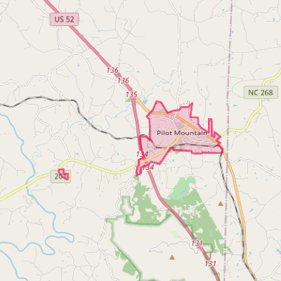 Map of Pilot Mountain