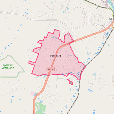 Map of Pinebluff