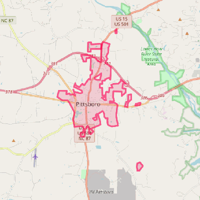 Map of Pittsboro