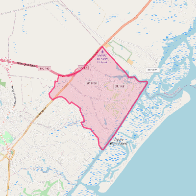 Map of Porters Neck