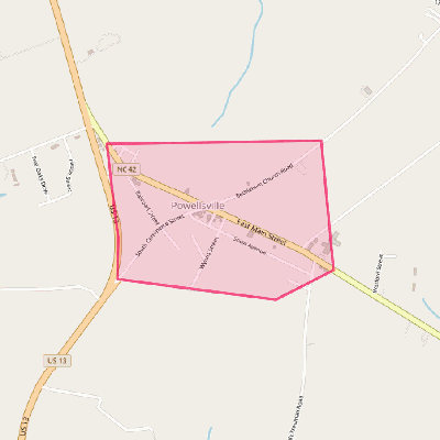 Map of Powellsville