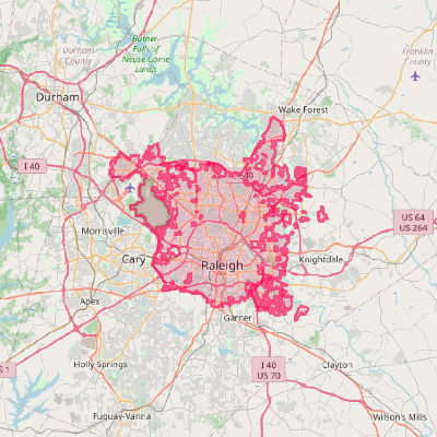 Map of Raleigh