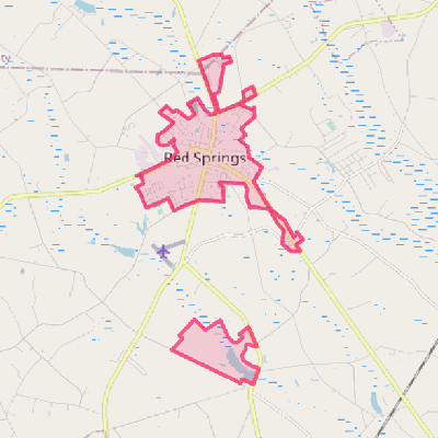 Map of Red Springs