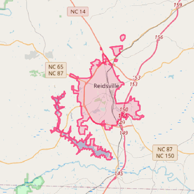 Map of Reidsville