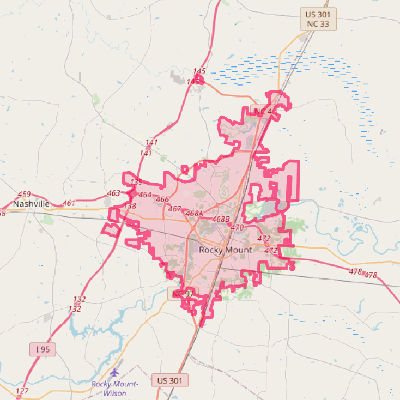 Map of Rocky Mount