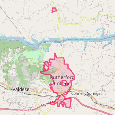 Map of Rutherford College