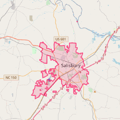 Map of Salisbury