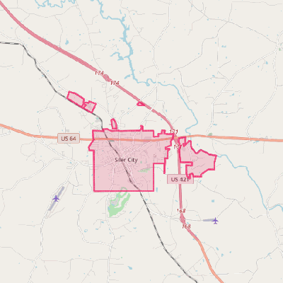 Map of Siler City