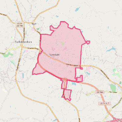 Map of Spindale