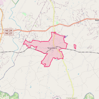 Map of Stanfield