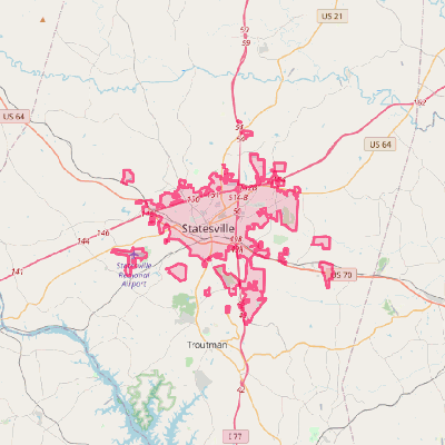 Map of Statesville