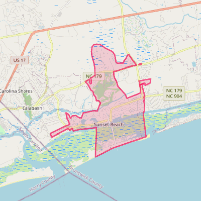 Map of Sunset Beach