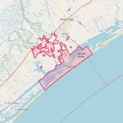 Map of Surf City