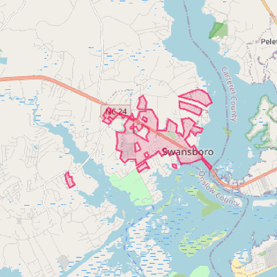 Map of Swansboro