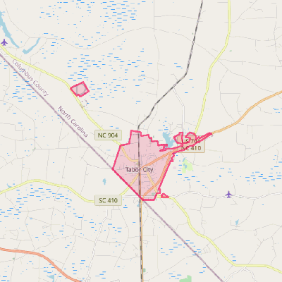 Map of Tabor City