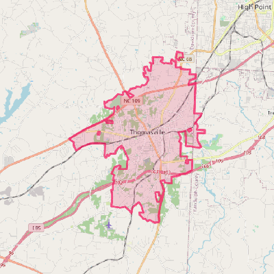 Map of Thomasville