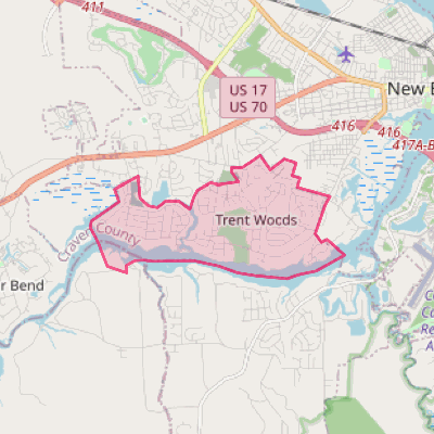 Map of Trent Woods