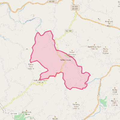 Map of Valle Crucis