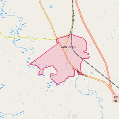 Map of Vanceboro