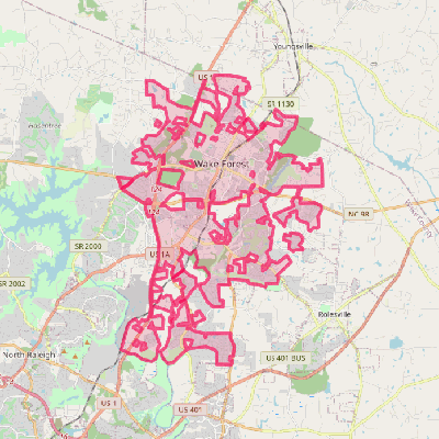 Map of Wake Forest