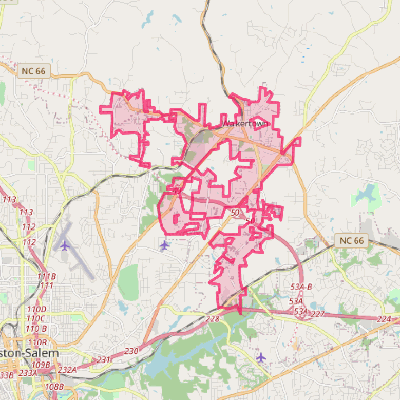 Map of Walkertown