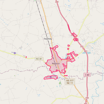 Map of Wallace