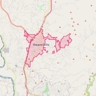 Map of Weaverville