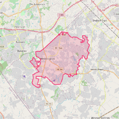 Map of Weddington