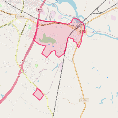 Map of Weldon