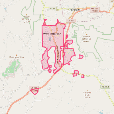 Map of West Jefferson