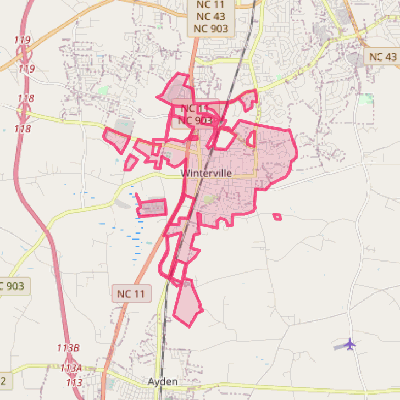 Map of Winterville