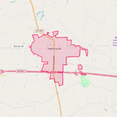 Map of Yadkinville