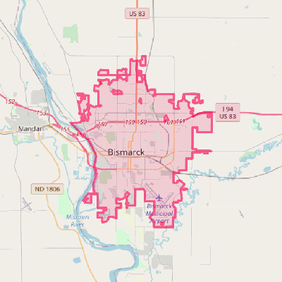 Map of Bismarck