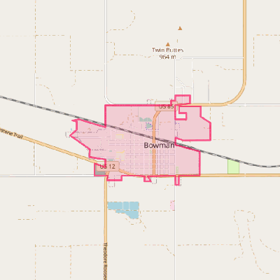 Map of Bowman