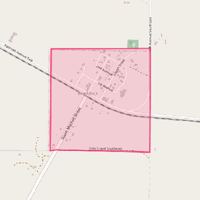 Map of Braddock