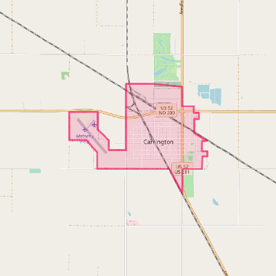 Map of Carrington