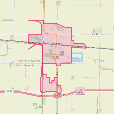 Map of Casselton