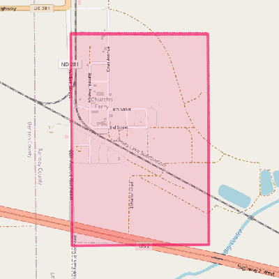 Map of Churchs Ferry