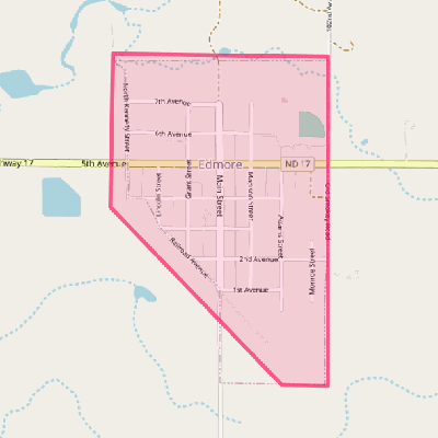 Map of Edmore