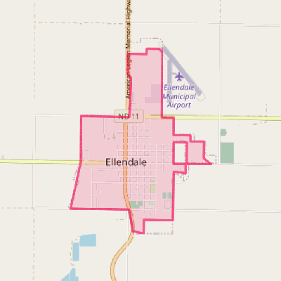 Map of Ellendale