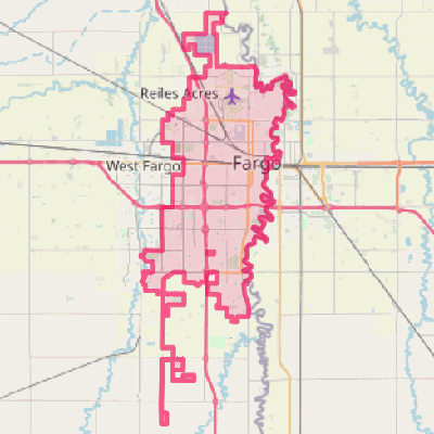 Map of Fargo