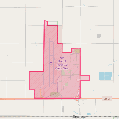 Map of Grand Forks AFB