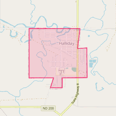 Map of Halliday