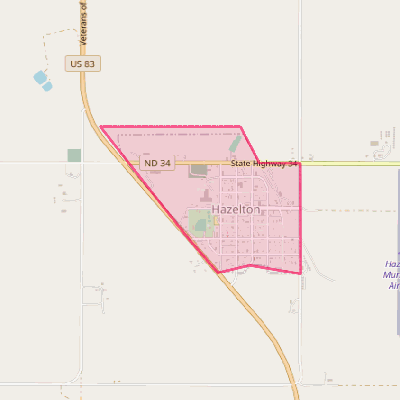 Map of Hazelton