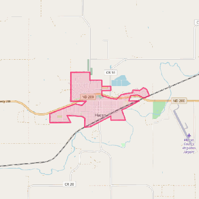 Map of Hazen