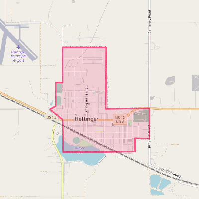 Map of Hettinger